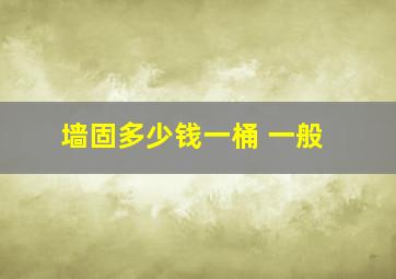 墙固多少钱一桶 一般